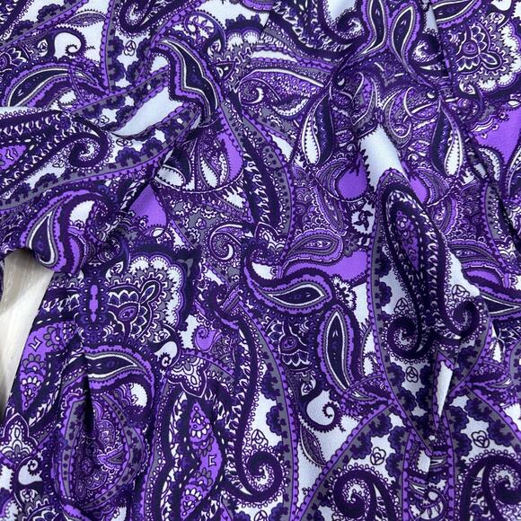 Maree Pour Toi Women's Paisley Core Long Sleeve Purple One Button Blazer Size 26 - Picture 4 of 13